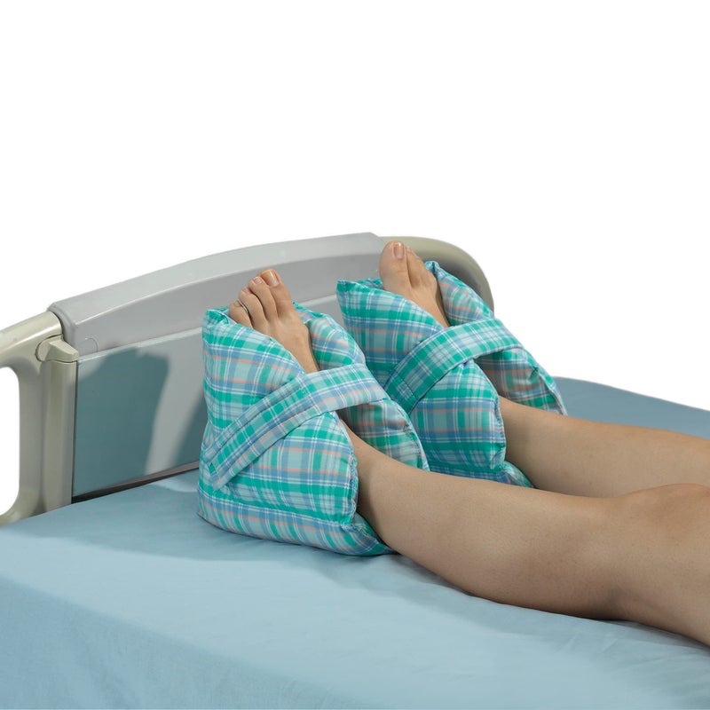TIDI Posey Heel Pillows One Size Fits Most PolyesterCotton Pastel Plaid Qty 1 Pair of Quilted Heel Pillows Per Package Heel OffLoading Devices Heel Pressure Injuries Home Care 6115